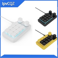 Programming Macro Custom Wired Keyboard RGB 12 Key Copy Paste Button Mini Gaming Keypad Hotswap Macr