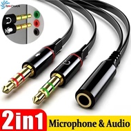 5-1Pcs 2 in 1 Headphone Microphone Audio Adapter Converter Splitter Cable Stereo - 3.5mm Computer 1 