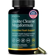 Liver Cleanse Detox & Repair - Microplastics Detox & Zeolite Supplement for Gut Health, Cognition & 
