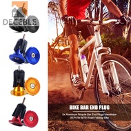 [Deceble.my] 2x Aluminum Bicycle Bar End Plugs Handlebar BEPs for MTB Road Folding Bike