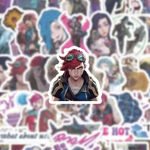 10/30/60pcs Cartoon Game Arcane Stickers Cool Waterproof Decals Kid Toys DIY Notebook Phone Scrapboo