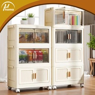 50-80CM Tủ Nhựa Đựng 3/4/5/6tầng-Trong suốt làm dày công suất lớn tủ bếp Đa Năng