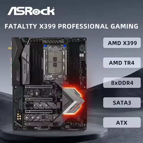 ASRock X399 Professional Gaming Motherboard AMD TR4 Support Ryzen Threadripper 2990WX 2970WX 2950X 8