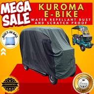 KUROMA EBIKE WITH BACK PASSENGER SEAT COVER HIGH QUALITY WATER REPELLANT SCRATCH PROOF DUST PROOF BUILT IN BAG