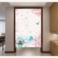Japanese extra wide 150cm window curtains with rod modern living room bedroom long divide door curtain animal bathroom kitchen short partition fabric door curtain include pole