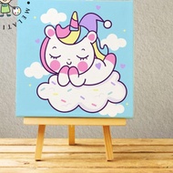 [LR 026]PAINT BY NUMBER CANVAS 20X20 UNICORN
