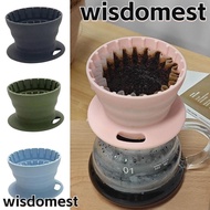 WISDOMEST Coffee Filters, Outdoor Camping Silicone Coffee Dripper, Portable Reusable Collapsible Home Coffee Funnel