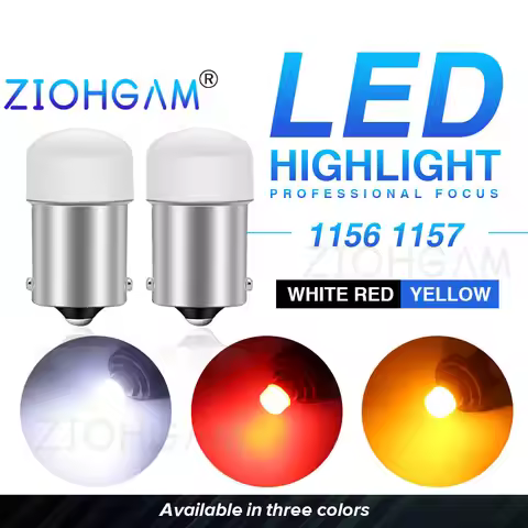 ZIOHGAM 12V 24V R5W P21W Led Bulb 1156 1157 Strobe BAY15D BA15S P21/5W R10W Flash Flashing Lamp Brak