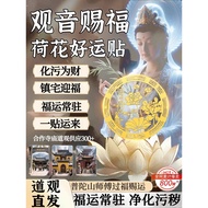 [Guanyin Blessings] Lotus Carp Lotus Stickers Clean Filth Picture Toilet Paper Good Luck Continuous 