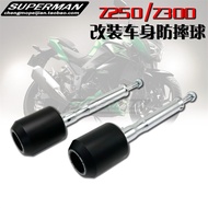 สำหรับ KAWASAKI Z250 Z 250 Z300 Z300 Z250 Z300 GTR1400 ZZR1400 การป้องกันเมื่อล้มกรอบสไลด์หน้ากากป้อ