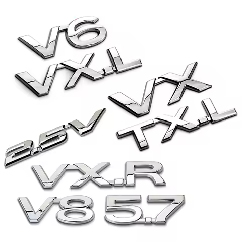 2.5V V6 V8 VX VXR TXL VXL Emblem for Toyota Reiz Land Cruiser Prado Rav4 Tundra Trunk Lid Sticker Di