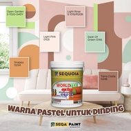 Warna Pastel Untuk Dinding 📌 5L Seqa Worldtex Extra 💢 Cat Dalam / Emulsion Paint / Smooth Finish