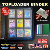 [LIMITED] Toploader Binder Card Album 4/9 Pocket Zipper Ringless Card Folder 3x3 Card Binder Leather