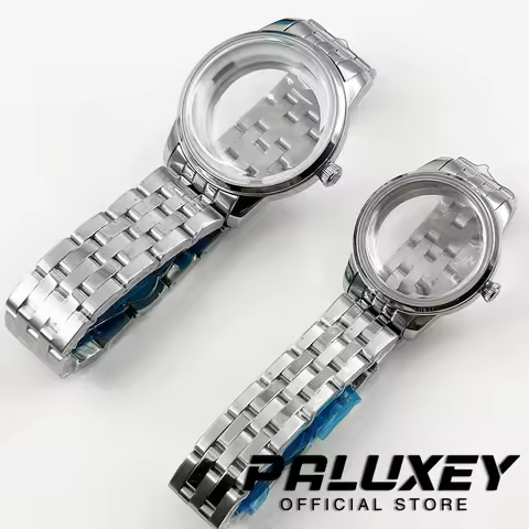 33MM/40MM Cocktails Stainless Steel Watch Case Fit NH35 NH38 Movement Arch Glass Transparent Backcov