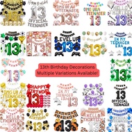 (SG Seller) 13th Birthday Decorations, 13th Birthday, 13 Years Old, Official Teenager, 13th Birthday