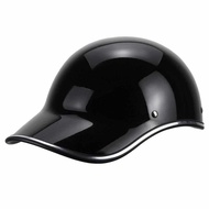 Motorcycle Helmet Bike Bicycle Baseball Cap Helmet Half Helmet for Men Women Adults (Black)