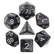 7 Dice Polyhedral Pearl Dice Set DND Dice RPG + Pouch