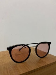 DKNY 太陽眼鏡  墨鏡 眼鏡 粉色鏡片 黑框 金框 黑金配 三井outlet購入