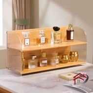 Transparent Cosmetics Storage Rack Desktop Bamboo Acrylic Organizer Dressing Table Storage Rack