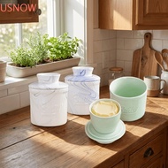 USNOW Round Butter Box, Sealed Large Capacity Butter Bell Crock, Multi-functional with Lid Keep Fres