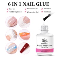 BORN PRETTY 6 In 1 Nail Gel Blooming Gel Nail Strengthener Extension Gel Peel Off Easily Gel Nail Ar