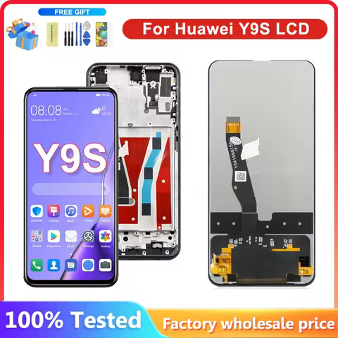 6.59'' Display Replacement With Frame For Huawei Y9S LCD Display Touch Screen Digitizer Assembly For