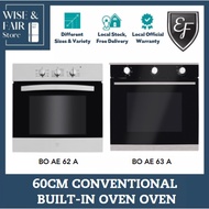 EF 60CM CONVENTIONAL OVENS | BO-AE62-A / BO-AE63-A / BO AE 86 A BUILT-IN OVEN