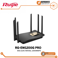 RUIJIE RG-EW1200G PRO 1300M Dual-band Gigabit Wireless Mesh Router 802.11ac Wave2 MU-MIMO เสา 6dBi x