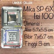 Mika 6X contains 100 pcs Size 7x6.7x3 cm Mika Tray/ Sweet Jentik Cake Bika Ambon Putu Ayu Mini Puddi