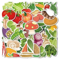 10/50Pcs Cartoon Fruit Vegetable Green Plant Doodle Stickers DIY Toys Car Laptop Skateboard Motorcycle Trolley Sticker