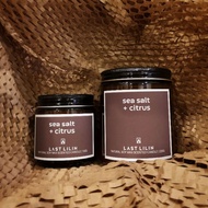 LAST LILIN [No.8] Sea Salt + Citrus Soy Wax Scented Candle (100g/220g in amber glass jar)