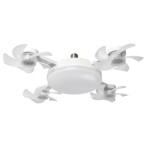 Smart E27 Ceiling Fan Light Remote Dimming 60W Silent Ceiling Light Living Room Study Unmanned Aeria