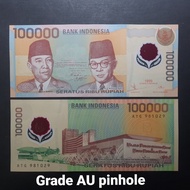 Uang Kuno 100000 Polymer / Plastik Soekarno Hatta Th 1999 - Koleksi