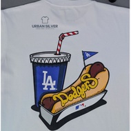 [GENUINE] New Era LA Hotdog Dodgers T-Shirt, White, Round Neck, Unisex