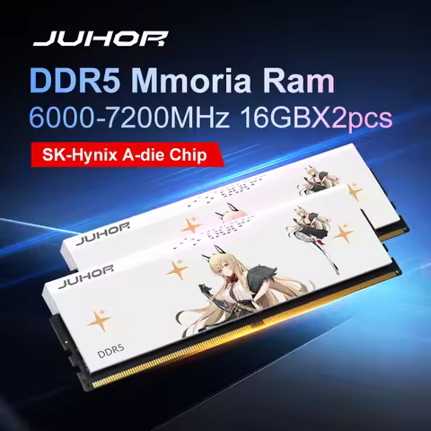 JUHOR DDR5 RAM 32GB (2x16GB) 6000MHz 6800MHz 7200MHz (Intel XMP 3.0) Desktop Memory