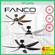 Fanco Heli 56" / 66" Madeira DC Ceiling Fan with LED Light and Remote Control