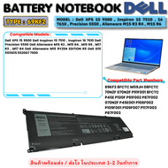 (ส่งฟรี ประกัน 1 ปี) Dell XPS แบตเตอรี่ ของแท้ Battery Notebook Dell XPS 15 9500 9510 Series G7 750