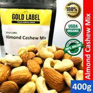 GoldLabel Almond Cashew Mix/Kacang Gajus Badam 400g