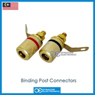 2Pcs Speaker Box Terminal Socket Binding Post Banana Plug Socket Connector [Terminal Kotak Speaker]