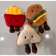 Funclaw Burger Fries Sandwich Keychain Plushie