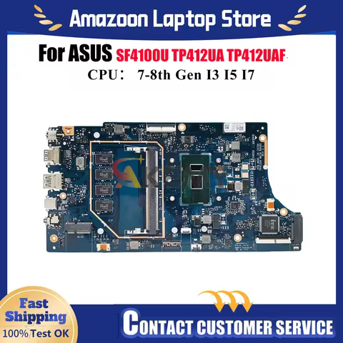 TP412UA Laptop Motherboard For ASUS VivoBook Flip TP412UA TP412U TP412UAF SF4100U Mainboard With I3 