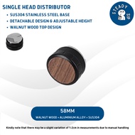Steady Sip 51/53/58mm ABS Espresso Coffee Distributor Leveler Tools Coffee Tamper Wood Distributor