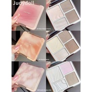JudydoLL橘朵修容盘 High-Gloss Contour Integrated Disc Matte Concealer Face Brightening Blush Multifunctio