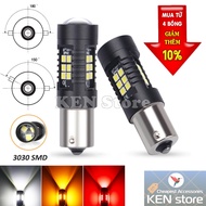 Bóng LED 1156 BA15S BAU15S P21W PY21W làm đèn xi nhan đèn demi đèn lùi ô tô xe máy 21smd 3030