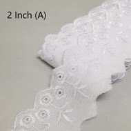 Lace Cotton (15yards/pack) | 1inch 2inch 3inch | White