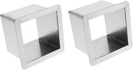 ABOOFAN 2pcs Trash Can Lid Square Trash Chute Waste Container Grommet Flap Trash Bin Cover Rubbish B