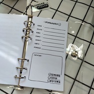 SECRET Bundle Binder Refill A6 binder contents 6 holes contains 10 sheets of binder planner