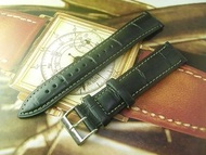 NOS 舊倉底 PULSAR BY SEIKO 20MM 加長 鱷魚皮紋 壓紋真皮錶帶 連 18MM扣