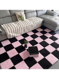 10入組毛毯泡沫拼裝地墊,厚度0.4英寸,柔軟防滑拼圖地毯磁磚,適用於遊戲和房間地板,每片大小為11.8英寸*11.8英寸