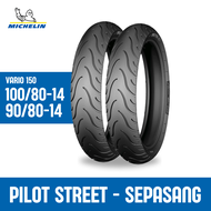 Sepasang Ban Motor Vario 150 Michelin Pilot Street 100/80 &amp; 90/80 - 14